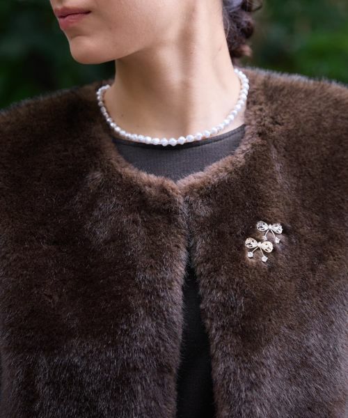 CARA O CRUZ / キャラ・オ・クルス テーラードジャケット | フェイクファーベスト | 詳細15