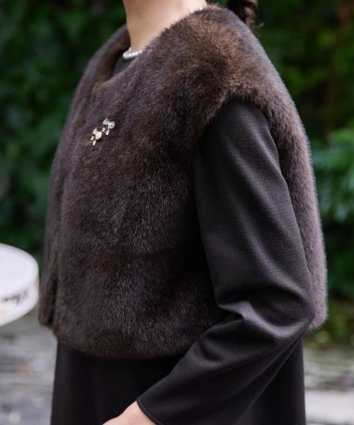 CARA O CRUZ / キャラ・オ・クルス テーラードジャケット | フェイクファーベスト | 詳細16