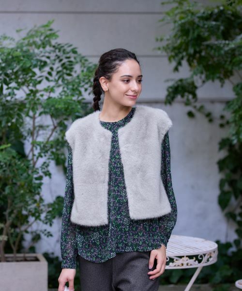 CARA O CRUZ / キャラ・オ・クルス テーラードジャケット | フェイクファーベスト | 詳細5