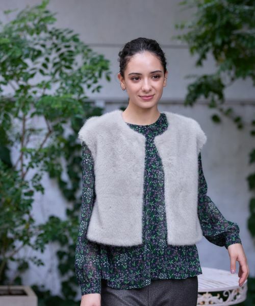 CARA O CRUZ / キャラ・オ・クルス テーラードジャケット | フェイクファーベスト | 詳細6