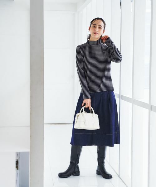 CARA O CRUZ / キャラ・オ・クルス カットソー | ハイネックボーダーカットソー【CoC by CARA O CRUZ】 | 詳細18