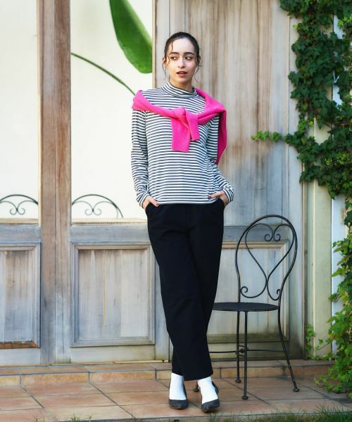 CARA O CRUZ / キャラ・オ・クルス カットソー | ハイネックボーダーカットソー【CoC by CARA O CRUZ】 | 詳細28