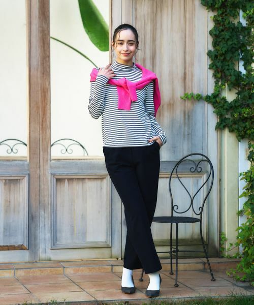 CARA O CRUZ / キャラ・オ・クルス カットソー | ハイネックボーダーカットソー【CoC by CARA O CRUZ】 | 詳細29