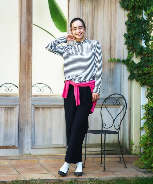 CARA O CRUZ / キャラ・オ・クルス カットソー | ハイネックボーダーカットソー【CoC by CARA O CRUZ】 | 詳細30