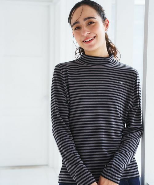 CARA O CRUZ / キャラ・オ・クルス カットソー | ハイネックボーダーカットソー【CoC by CARA O CRUZ】 | 詳細8