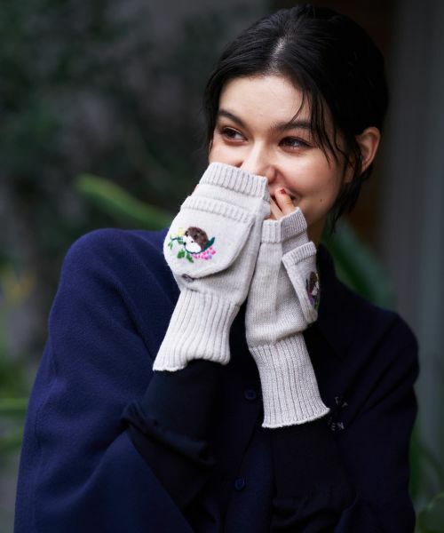 CARA O CRUZ / キャラ・オ・クルス 手袋 | 刺繍ミトングローブ | 詳細1