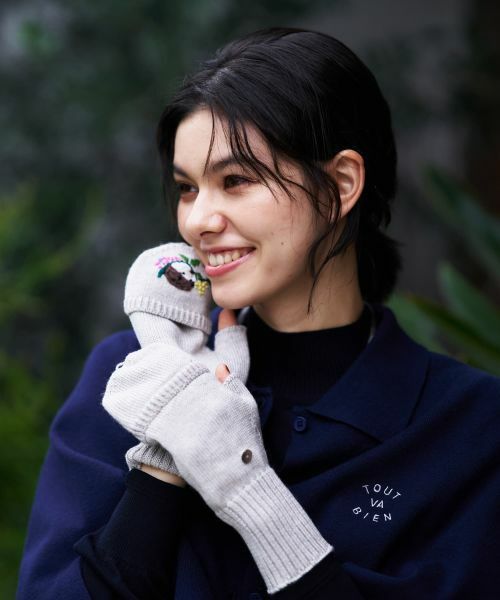 CARA O CRUZ / キャラ・オ・クルス 手袋 | 刺繍ミトングローブ | 詳細3