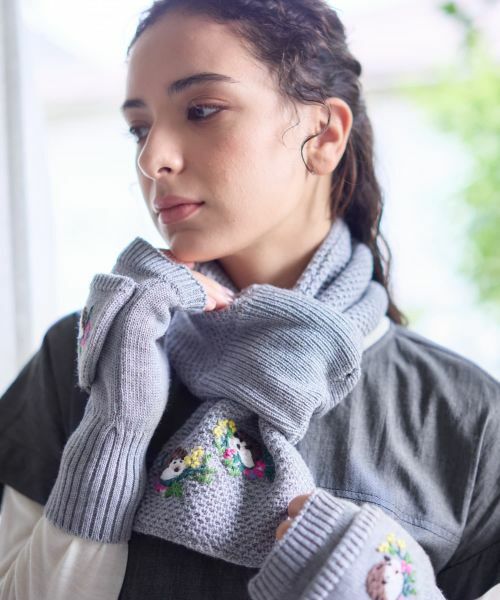 CARA O CRUZ / キャラ・オ・クルス 手袋 | 刺繍ミトングローブ | 詳細6