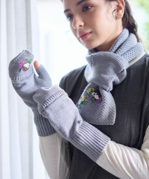 CARA O CRUZ / キャラ・オ・クルス 手袋 | 刺繍ミトングローブ | 詳細7