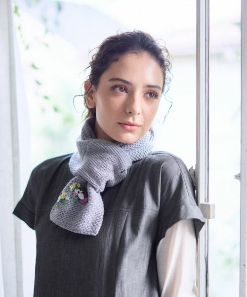 CARA O CRUZ / キャラ・オ・クルス マフラー・ショール・スヌード・ストール | 刺繍マフラー | 詳細5