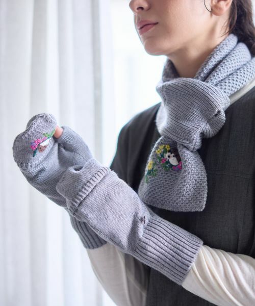 CARA O CRUZ / キャラ・オ・クルス マフラー・ショール・スヌード・ストール | 刺繍マフラー | 詳細7