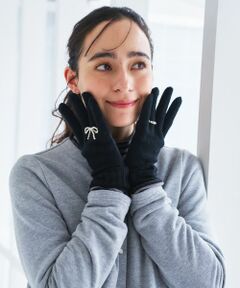 CARA O CRUZ / キャラ・オ・クルス 手袋 | 指輪モチーフニットグローブ