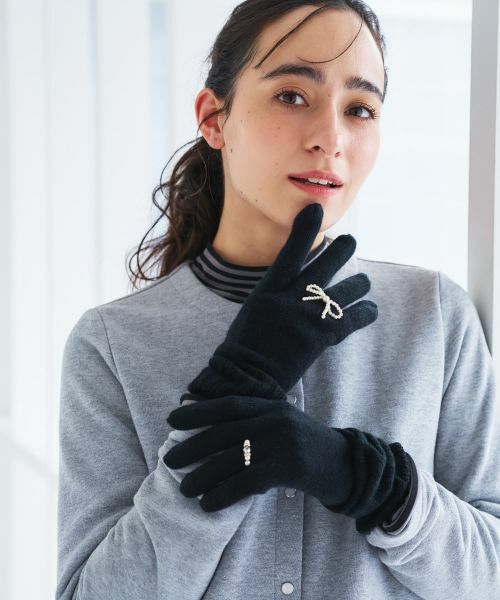 CARA O CRUZ / キャラ・オ・クルス 手袋 | 指輪モチーフニットグローブ | 詳細2