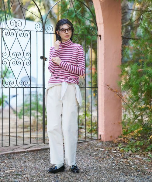 CARA O CRUZ / キャラ・オ・クルス カットソー | マルチボーダーハイネックカットソー | 詳細4