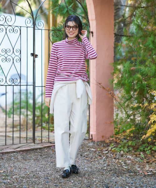 CARA O CRUZ / キャラ・オ・クルス カットソー | マルチボーダーハイネックカットソー | 詳細5