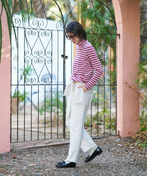 CARA O CRUZ / キャラ・オ・クルス カットソー | マルチボーダーハイネックカットソー | 詳細7