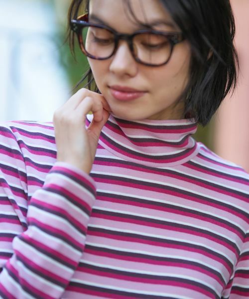 CARA O CRUZ / キャラ・オ・クルス カットソー | マルチボーダーハイネックカットソー | 詳細9