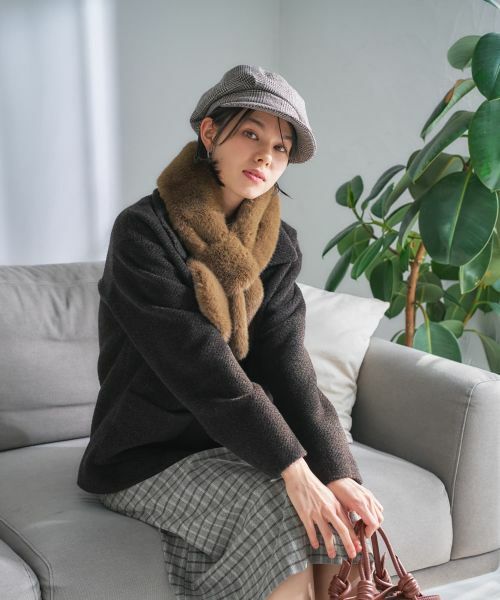 セール】 【知的に暖かく】ステンカラーショートコート （その他