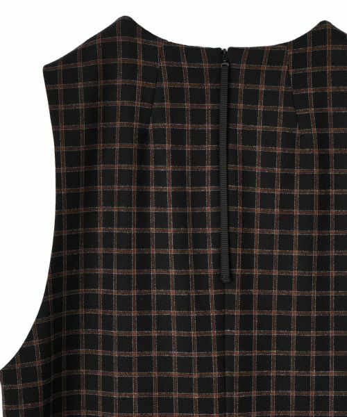 CARA O CRUZ / キャラ・オ・クルス ロング・マキシ丈ワンピース | チェック柄ジャンパースカート | 詳細1