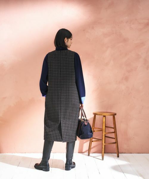 CARA O CRUZ / キャラ・オ・クルス ロング・マキシ丈ワンピース | チェック柄ジャンパースカート | 詳細19