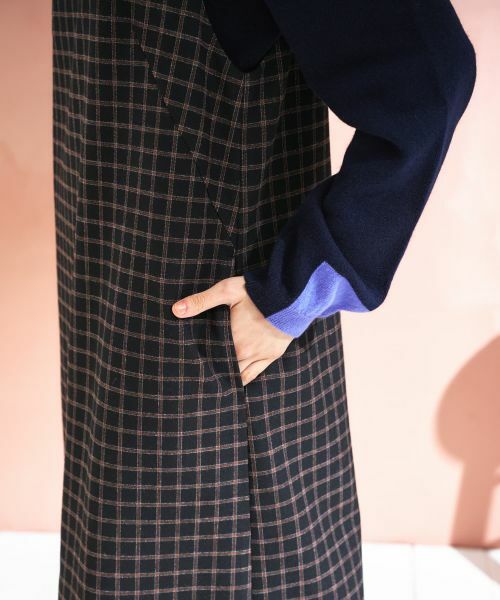 CARA O CRUZ / キャラ・オ・クルス ロング・マキシ丈ワンピース | チェック柄ジャンパースカート | 詳細27