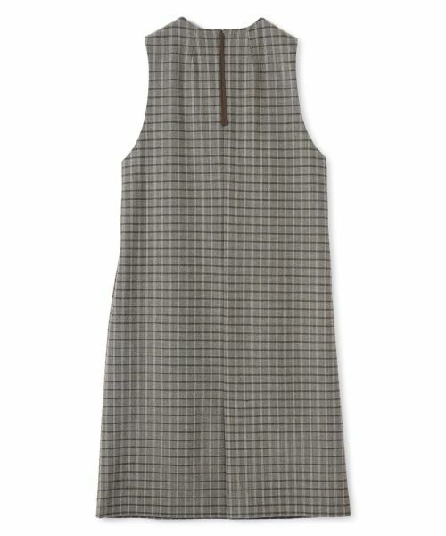 CARA O CRUZ / キャラ・オ・クルス ロング・マキシ丈ワンピース | チェック柄ジャンパースカート | 詳細3