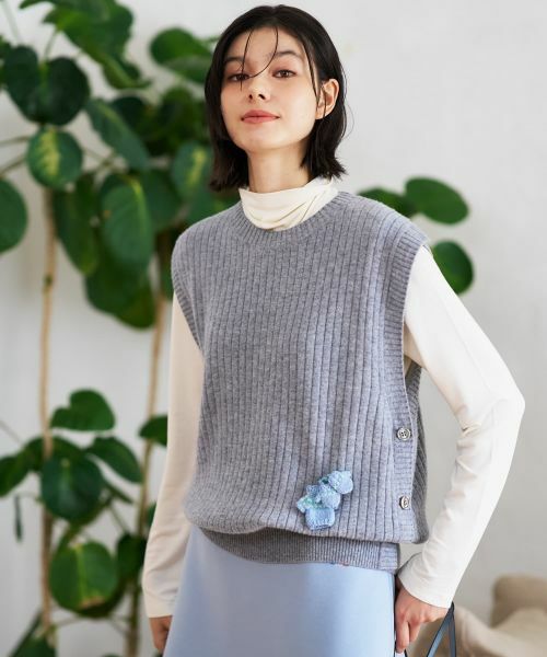 CARA O CRUZ / キャラ・オ・クルス テーラードジャケット | リブニットベスト | 詳細1