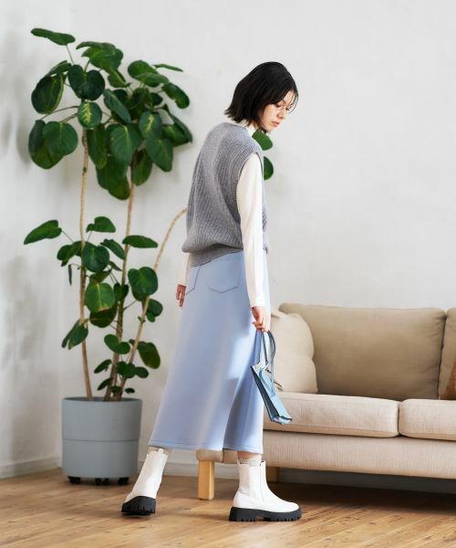 CARA O CRUZ / キャラ・オ・クルス テーラードジャケット | 【重ね着を楽しむ】リブニットベスト | 詳細25