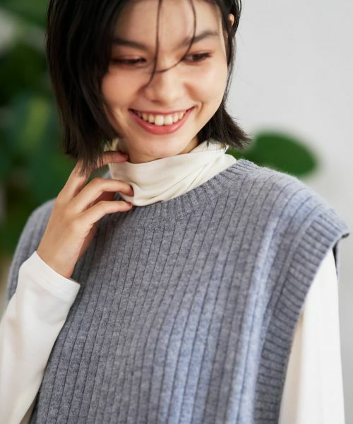 CARA O CRUZ / キャラ・オ・クルス テーラードジャケット | 【重ね着を楽しむ】リブニットベスト | 詳細27