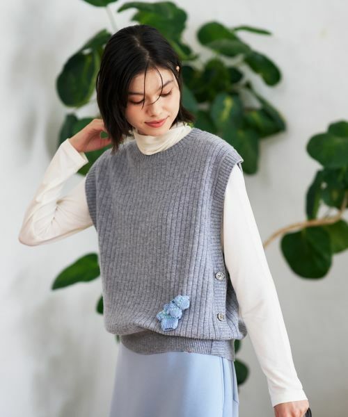 CARA O CRUZ / キャラ・オ・クルス テーラードジャケット | リブニットベスト | 詳細3