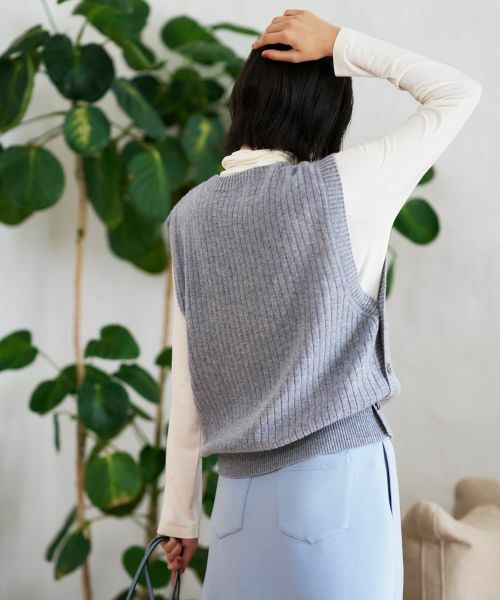 CARA O CRUZ / キャラ・オ・クルス テーラードジャケット | リブニットベスト | 詳細6