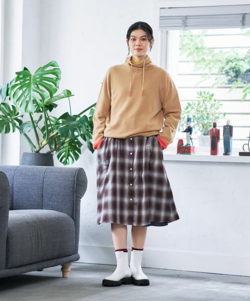 CARA O CRUZ / キャラ・オ・クルス ニット・セーター | 襟ドロストの配色袖ニット | 詳細18