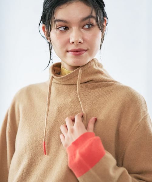 CARA O CRUZ / キャラ・オ・クルス ニット・セーター | 襟ドロストの配色袖ニット | 詳細25