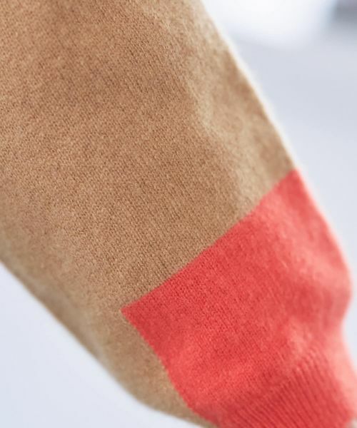 CARA O CRUZ / キャラ・オ・クルス ニット・セーター | 襟ドロストの配色袖ニット | 詳細27