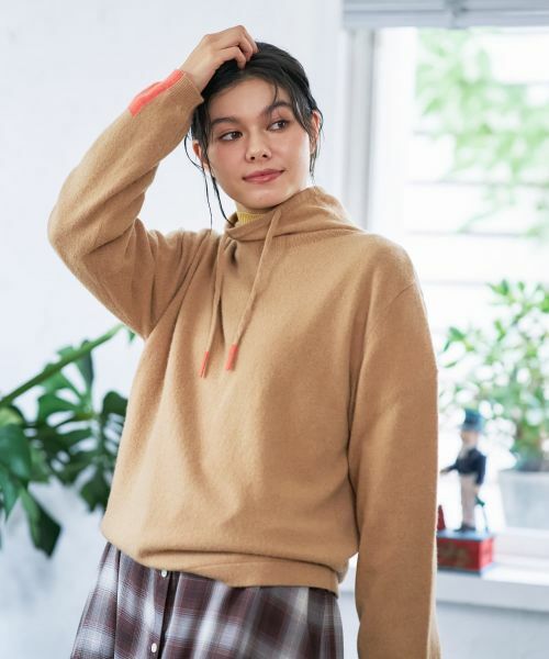 CARA O CRUZ / キャラ・オ・クルス ニット・セーター | 襟ドロストの配色袖ニット | 詳細7