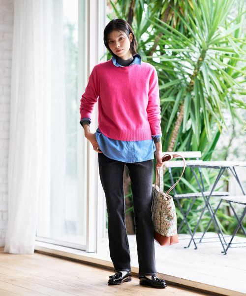 CARA O CRUZ / キャラ・オ・クルス デニムパンツ | 暖裏起毛ブラックデニムパンツ | 詳細10