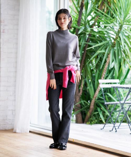 CARA O CRUZ / キャラ・オ・クルス デニムパンツ | 暖裏起毛ブラックデニムパンツ | 詳細13