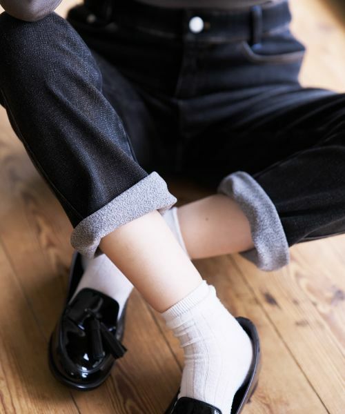 CARA O CRUZ / キャラ・オ・クルス デニムパンツ | 暖裏起毛ブラックデニムパンツ | 詳細14