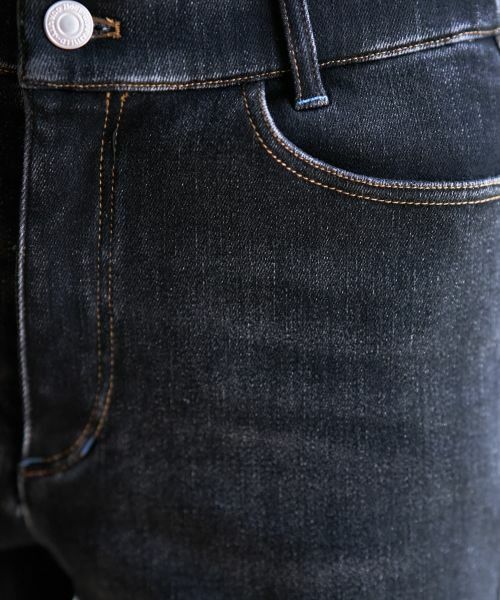 CARA O CRUZ / キャラ・オ・クルス デニムパンツ | 暖裏起毛ブラックデニムパンツ | 詳細15