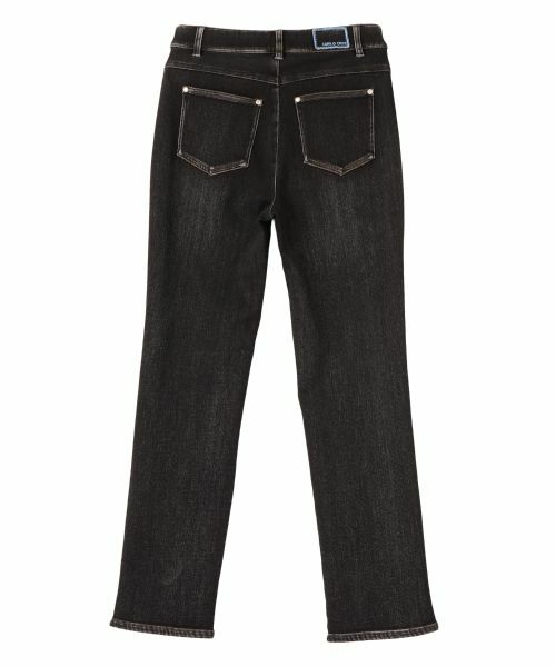 CARA O CRUZ / キャラ・オ・クルス デニムパンツ | 暖裏起毛ブラックデニムパンツ | 詳細19