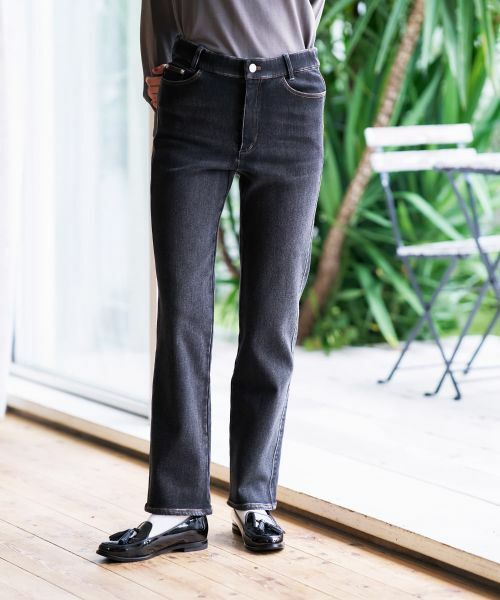 CARA O CRUZ / キャラ・オ・クルス デニムパンツ | 暖裏起毛ブラックデニムパンツ | 詳細2