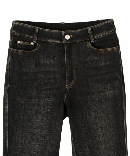 CARA O CRUZ / キャラ・オ・クルス デニムパンツ | 暖裏起毛ブラックデニムパンツ | 詳細20