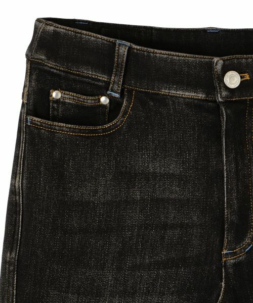 CARA O CRUZ / キャラ・オ・クルス デニムパンツ | 暖裏起毛ブラックデニムパンツ | 詳細21