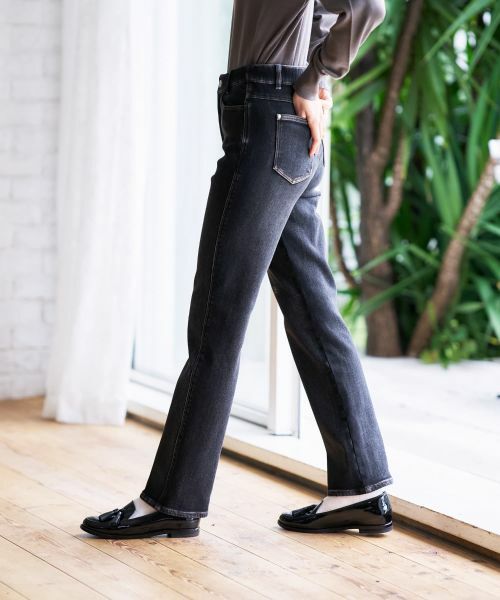 CARA O CRUZ / キャラ・オ・クルス デニムパンツ | 暖裏起毛ブラックデニムパンツ | 詳細3