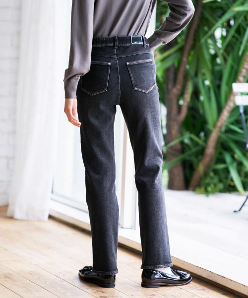 CARA O CRUZ / キャラ・オ・クルス デニムパンツ | 暖裏起毛ブラックデニムパンツ | 詳細4