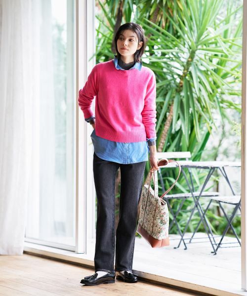 CARA O CRUZ / キャラ・オ・クルス デニムパンツ | 暖裏起毛ブラックデニムパンツ | 詳細9