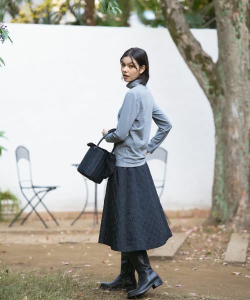 CARA O CRUZ / キャラ・オ・クルス カットソー | ナローボーダーハイネックカットソー | 詳細10