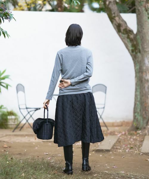 CARA O CRUZ / キャラ・オ・クルス カットソー | ナローボーダーハイネックカットソー | 詳細12