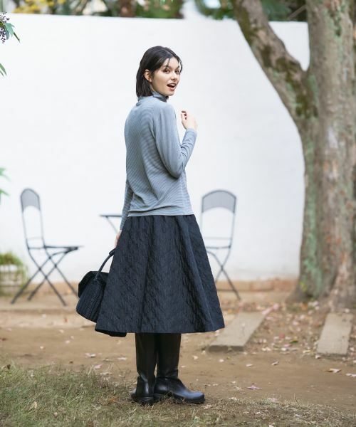 CARA O CRUZ / キャラ・オ・クルス カットソー | ナローボーダーハイネックカットソー | 詳細13