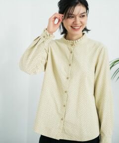 CARA O CRUZ / キャラ・オ・クルス シャツ・ブラウス | フリルカラードットブラウス【CoC by CARA O CRUZ】